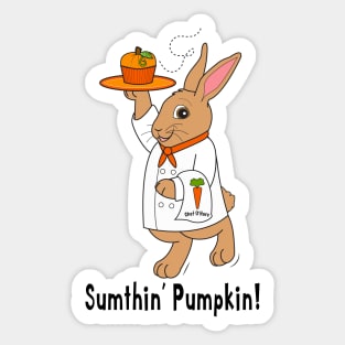 Sumthin Pumpkin: Cartoon Chef Rabbit Sticker